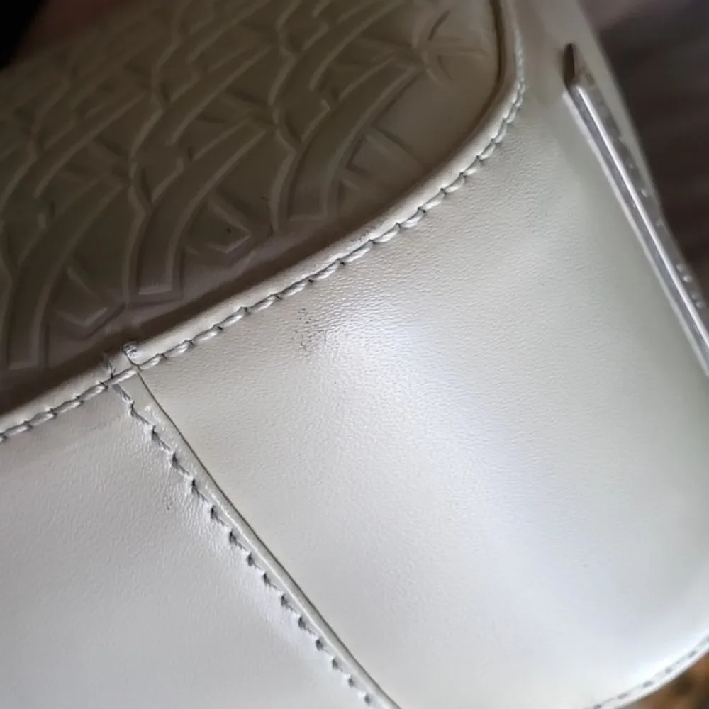 Vintage Paloma Picasso Ivory Leather Shoulder Bag